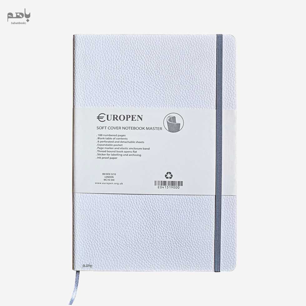 دفتر یوروپن مدل مستر جلد نرم رنگ سفید