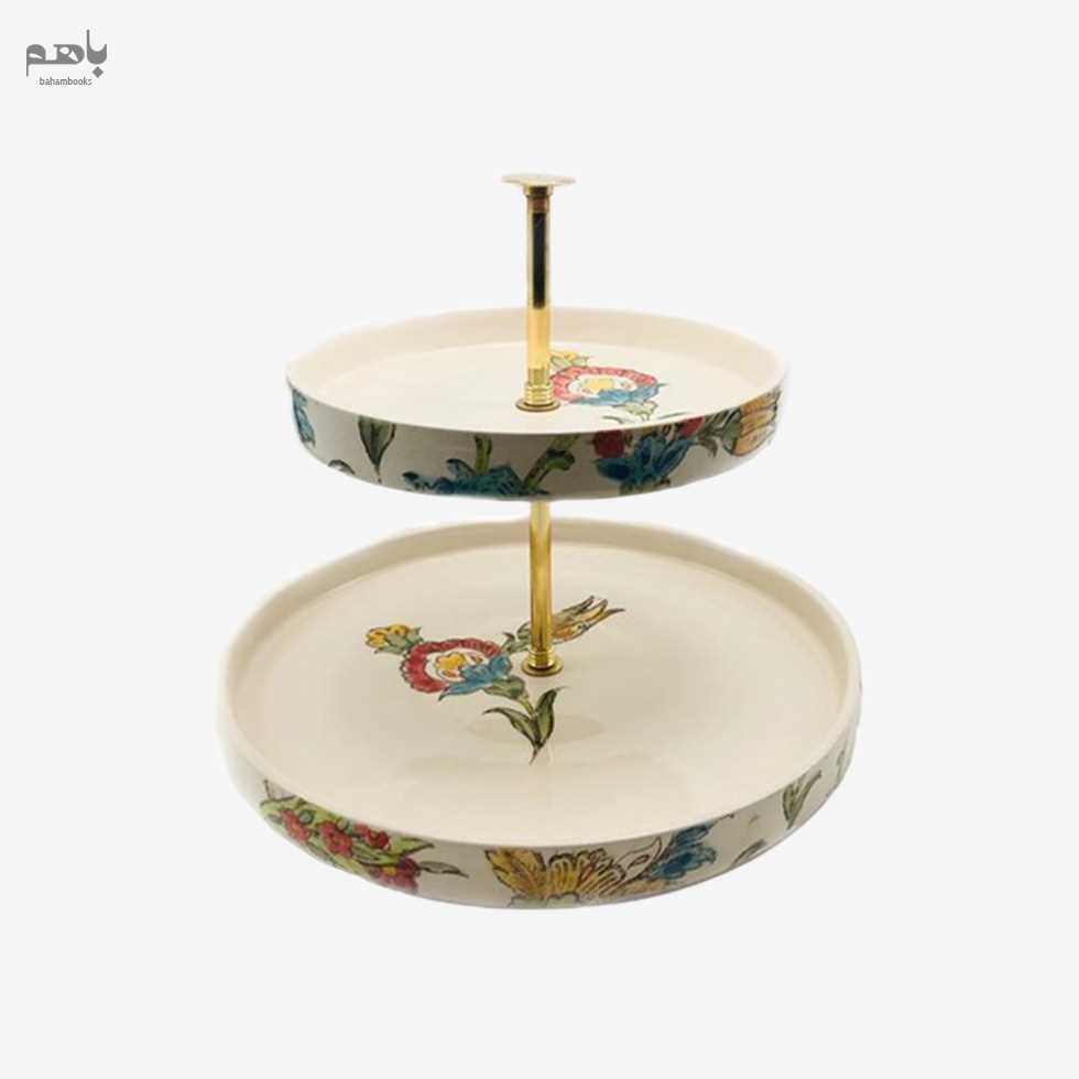 ظرف 2 طبقه طرح گل زنبق