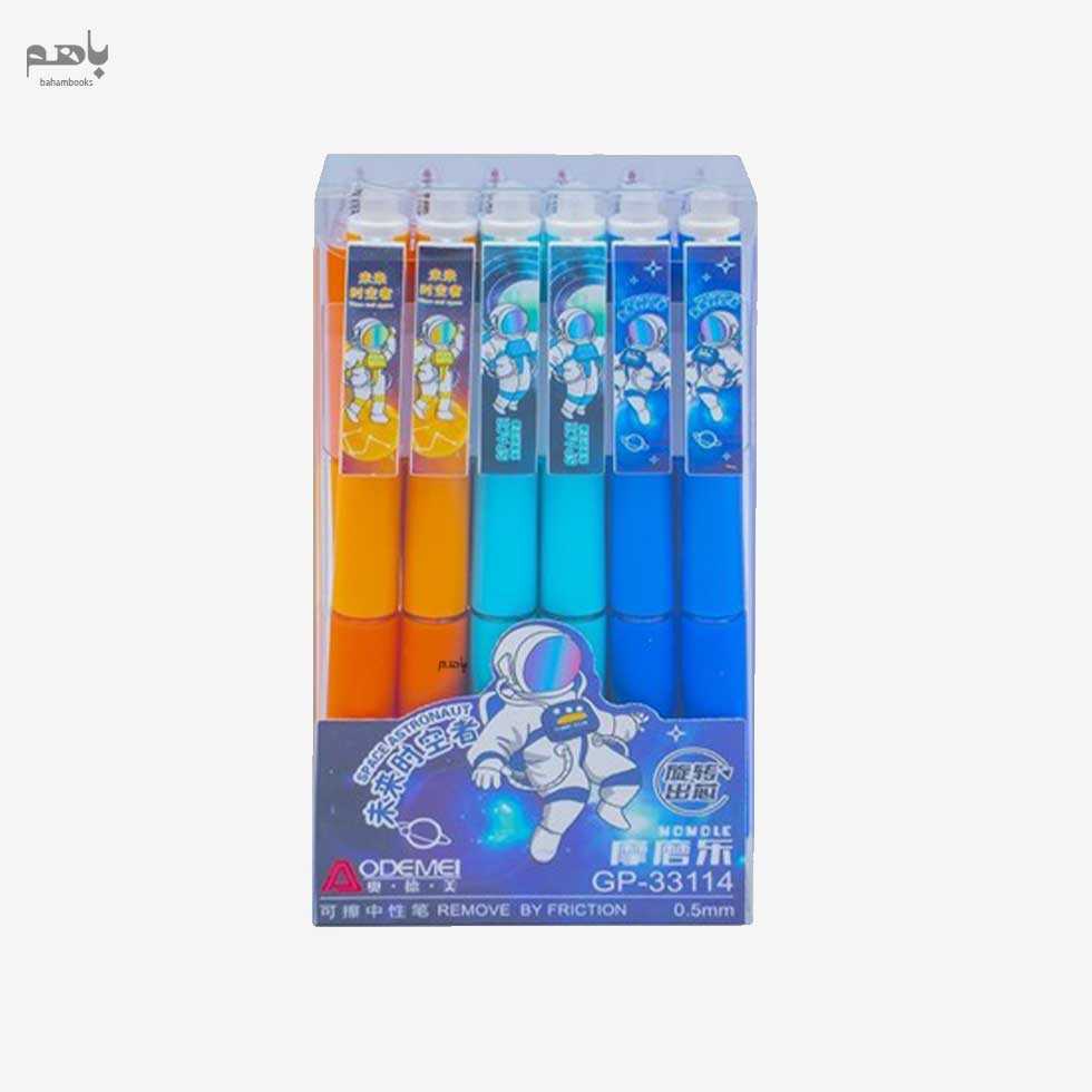 روان‌نویس پاک کن‌دار کمر پیچی طرح فضانورد