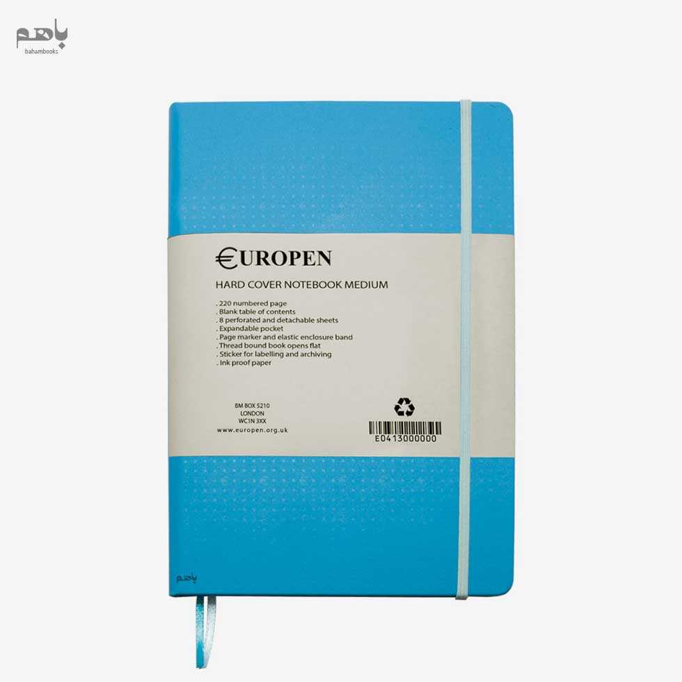 دفتر یوروپن سایز اسمال رنگ آبی روشن کد 12