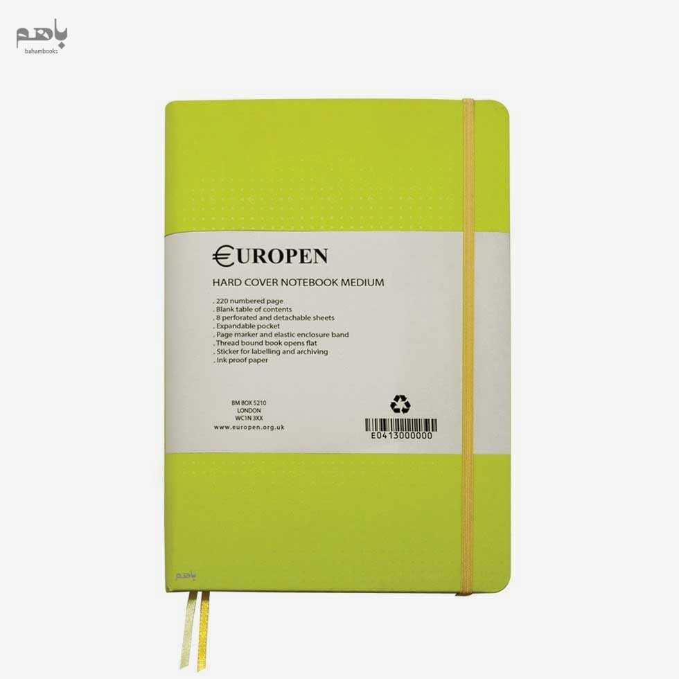 دفتر یوروپن سایز مدیوم رنگ فسفری کد 07