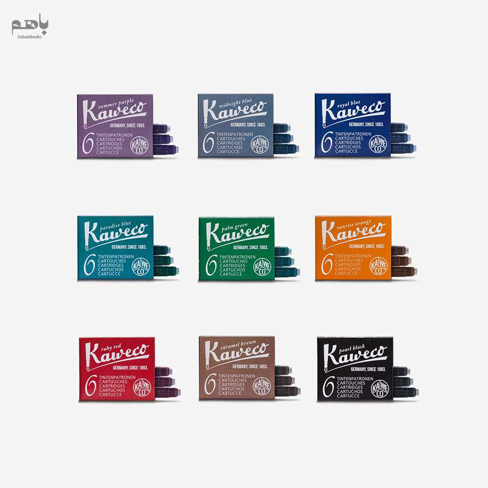 کارتریج جوهر خودنویس کاوکو کوتاه رنگ سبز پسته ای پالم 6 عددی 10001953 - 1