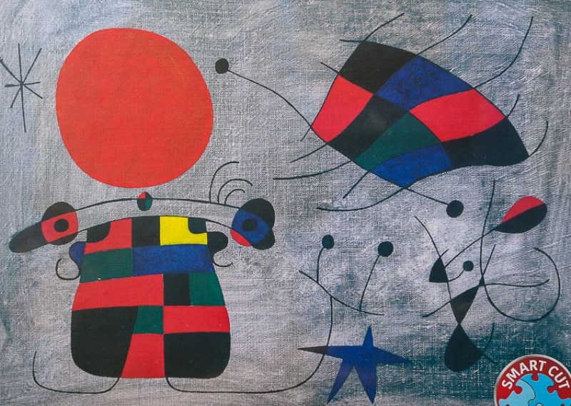 پازل یوروگرافی 1000تکه جوآن میرو لبخند بال‌های پر زرق و برق 60000856 - 1