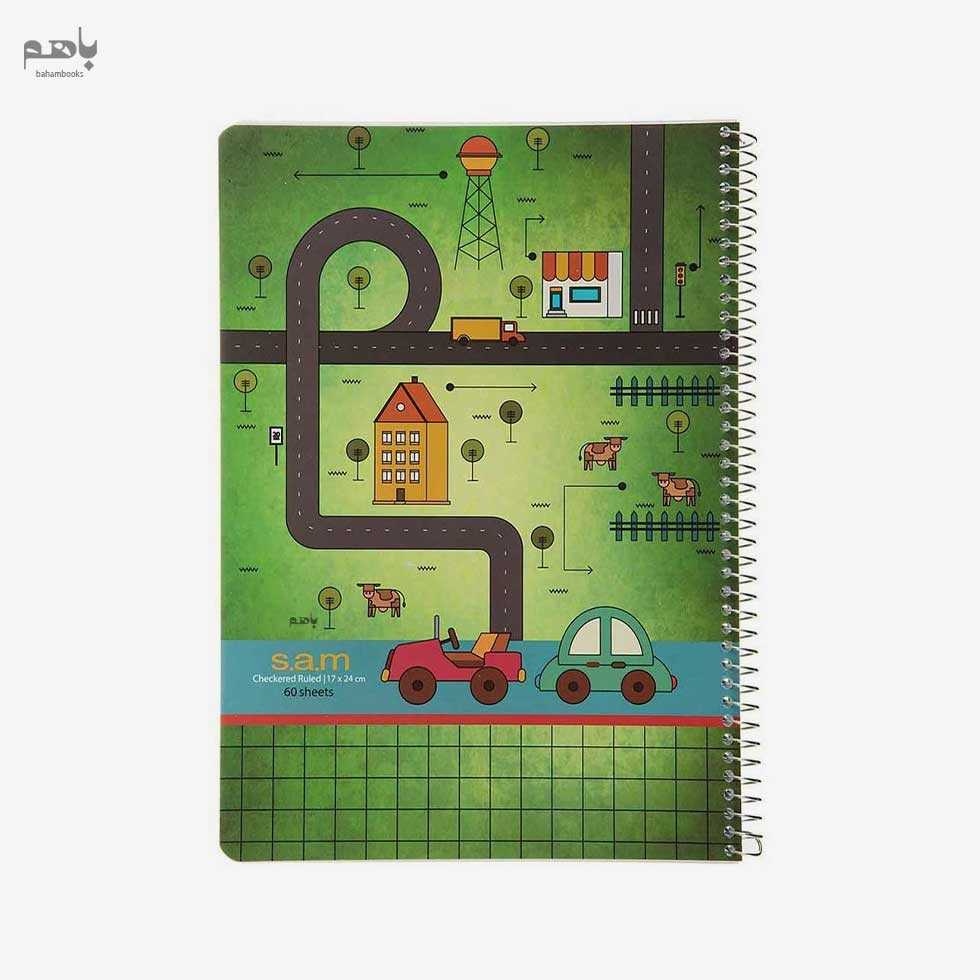 دفتر سم مدل شطرنجی 60 برگ سایز وزیری