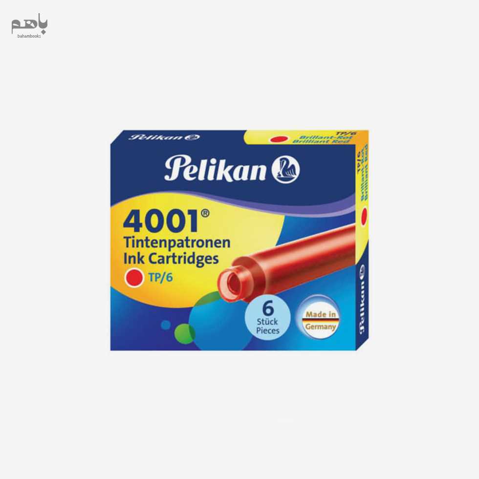 جوهر فشنگی پلیکان کوتاه 6 عددی قرمز - 0