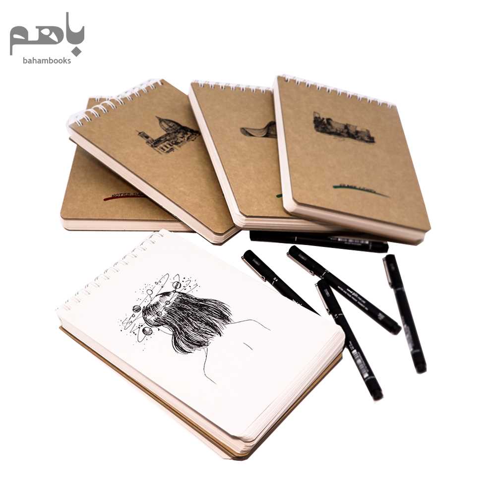 دفتر طراحی 60 برگ پیل A5