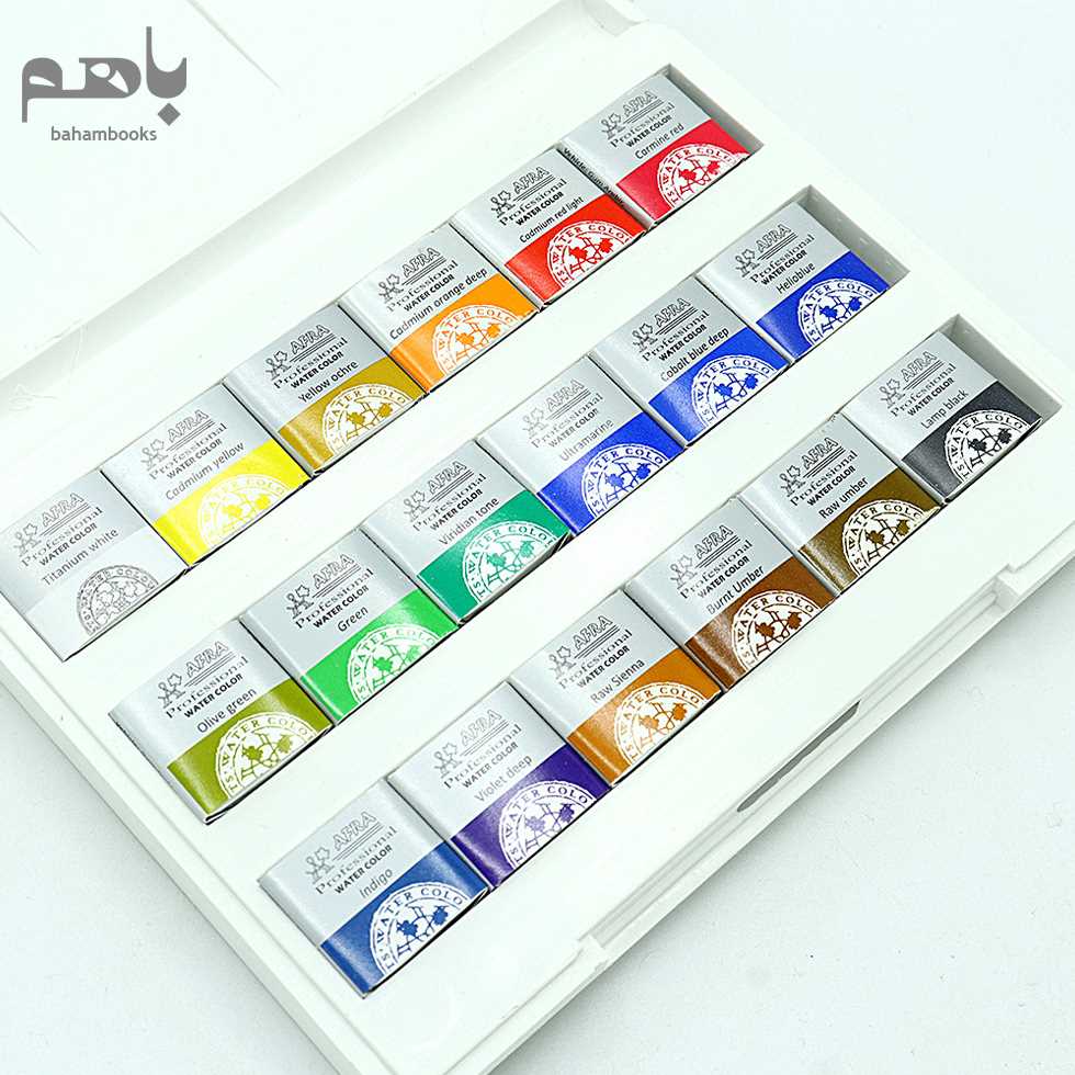 آبرنگ افرا مدل 18 رنگ - 1