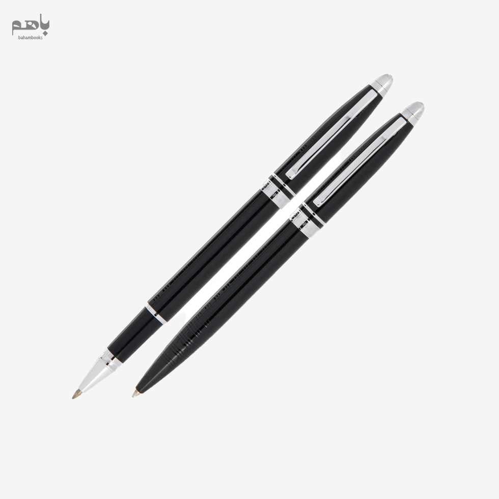 ست 2 تایی خودکار و روان نویس یوروپن مدل لاین رنگ مشکی گیره کروم - 0