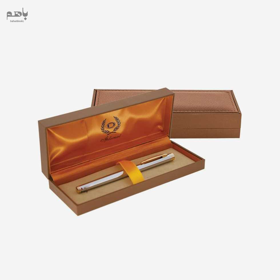 خودنویس ایپلمات مدل الیسه رنگ استیل گیره طلا - 1