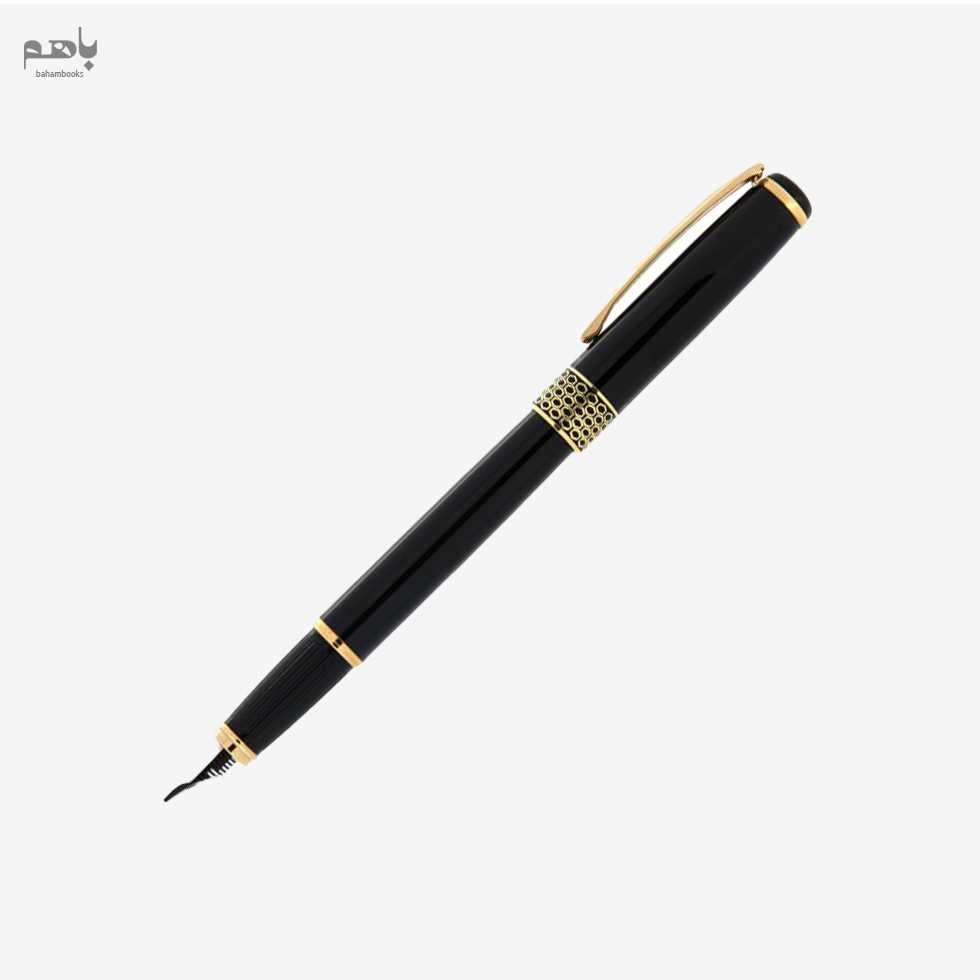 خودنویس یوروپن مدل بی رنگ مشکی گیره طلا - 1