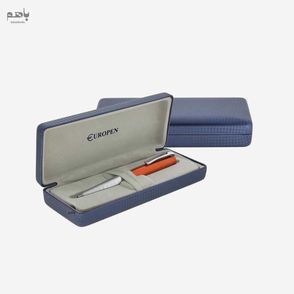 خودکار یوروپن مدل تیکن رنگ نارنجی گیره کروم - 1