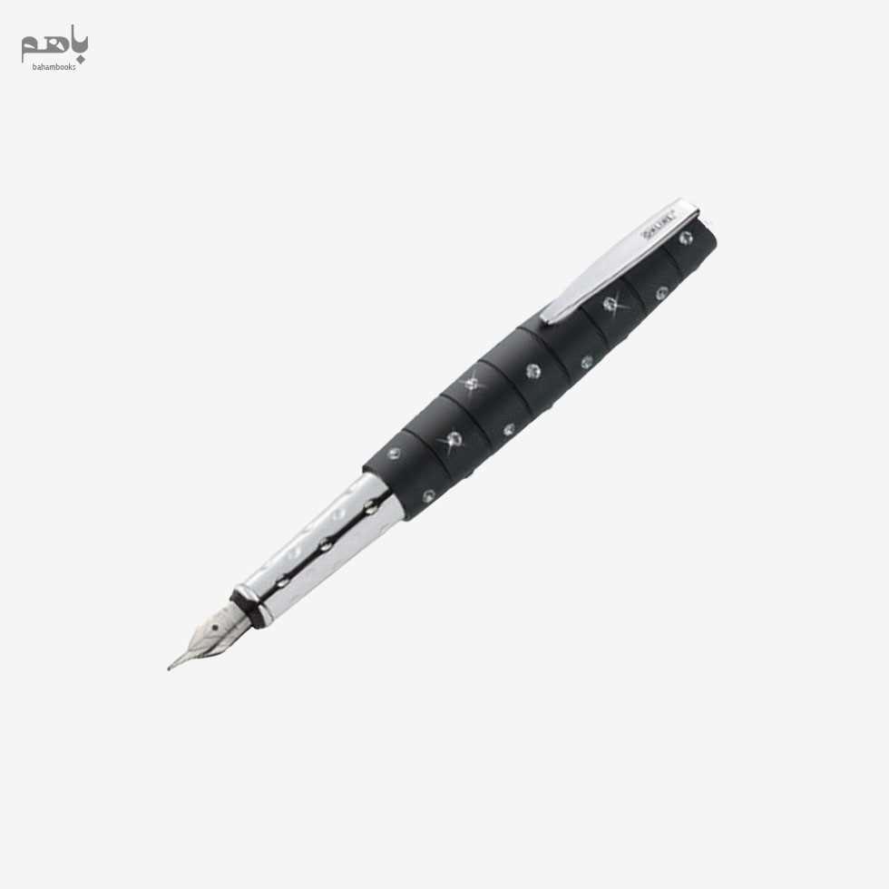 خودنویس آنلاین مدل نگین‌دار رنگ مشکی 39109