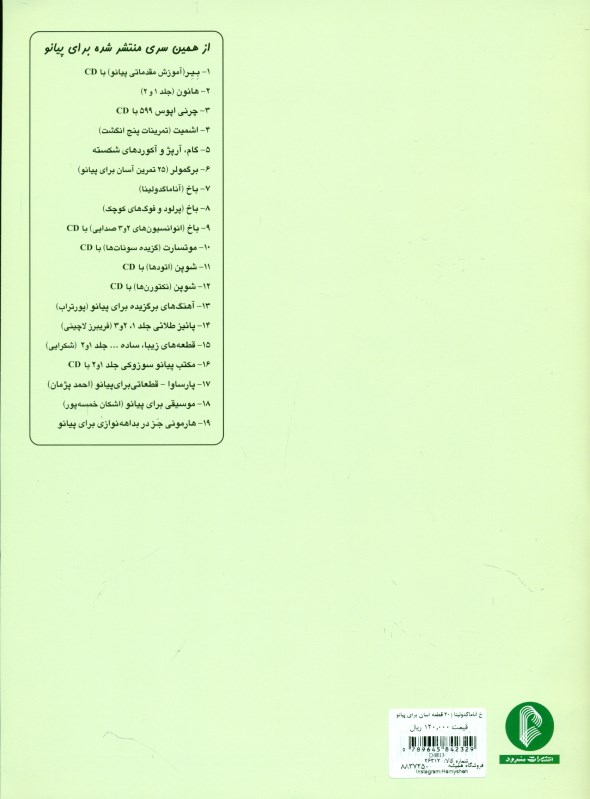 باخ آناماگدولینا (20 قطعه آسان برای پیانو) - 1