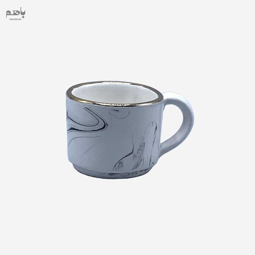فنجان چای‌خوری طرح ماربل طلادار - 0