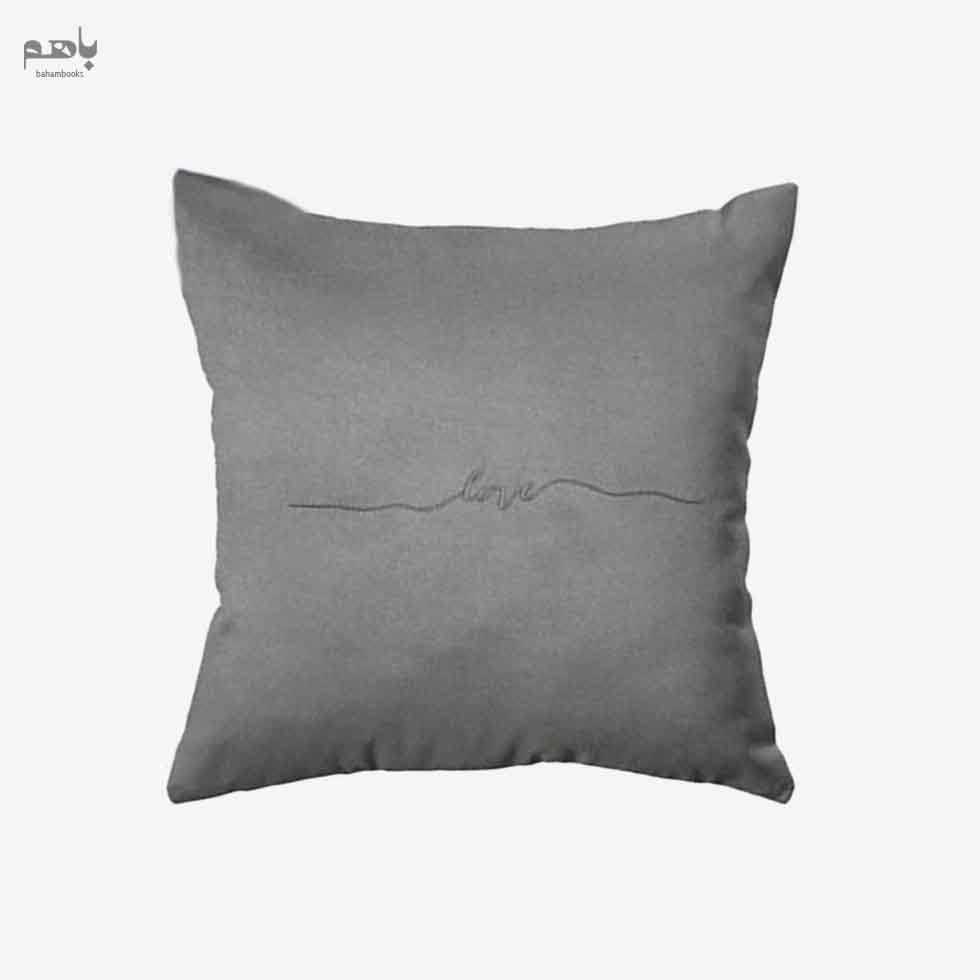 کاور کوسن Love رنگ طوسی