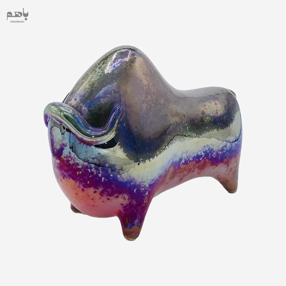 تندیس گاو املش شاخ سرامیکی احیایی