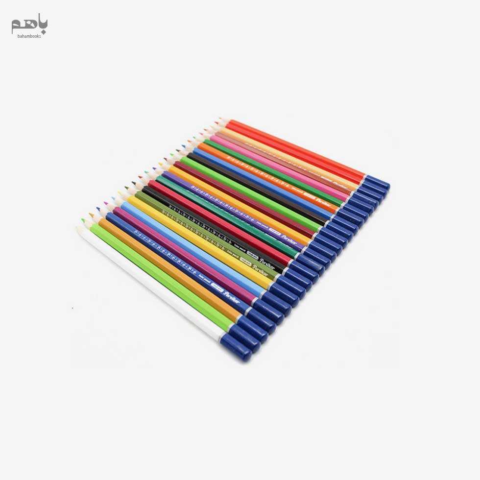 مداد رنگی پارسیکار 24 رنگ استوانه‌ای JM87024 - 1