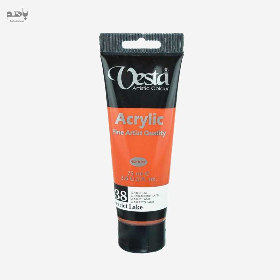 رنگ اکریلیک وستا مدل 75میل رنگ اسکارلت‌لیک 38 - 0
