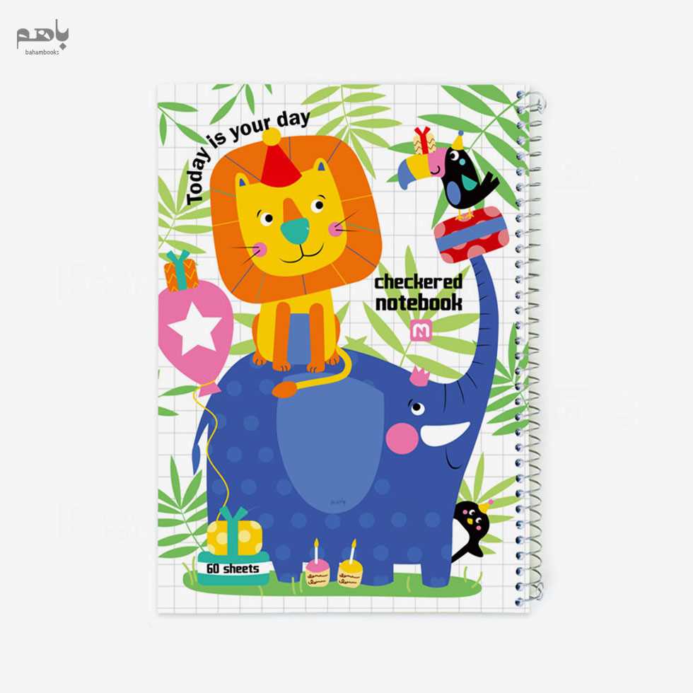 دفتر شطرنجی نهال مدل سیمی 10 میلی‌متری 60 برگ کد 3656 - 2