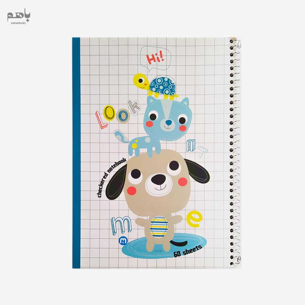 دفتر شطرنجی نهال مدل سیمی 10 میلی‌متری 60 برگ کد 3656 - 1