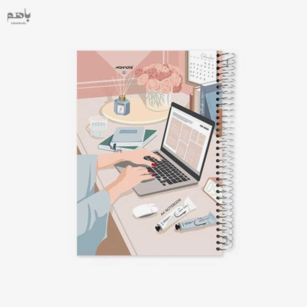 دفتر 100برگ نهال مکث مدل سیمی جلد سخت کد 9172