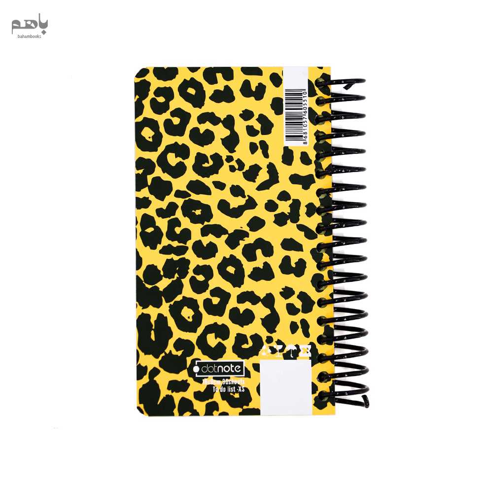 دفتر کارهای روزمره دات نوت مدل تو دو لیست کوچک طرح پلنگ xs - 2