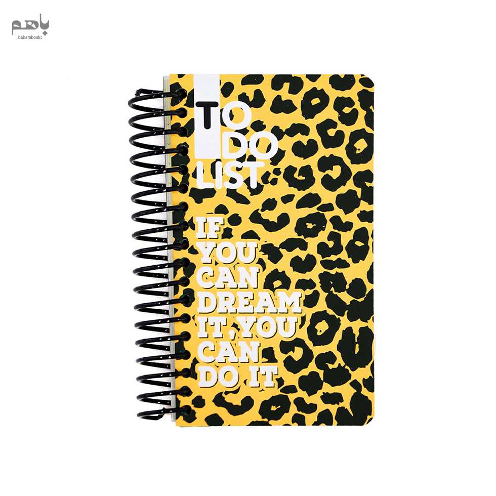 دفتر کارهای روزمره دات نوت مدل تو دو لیست کوچک طرح پلنگ xs