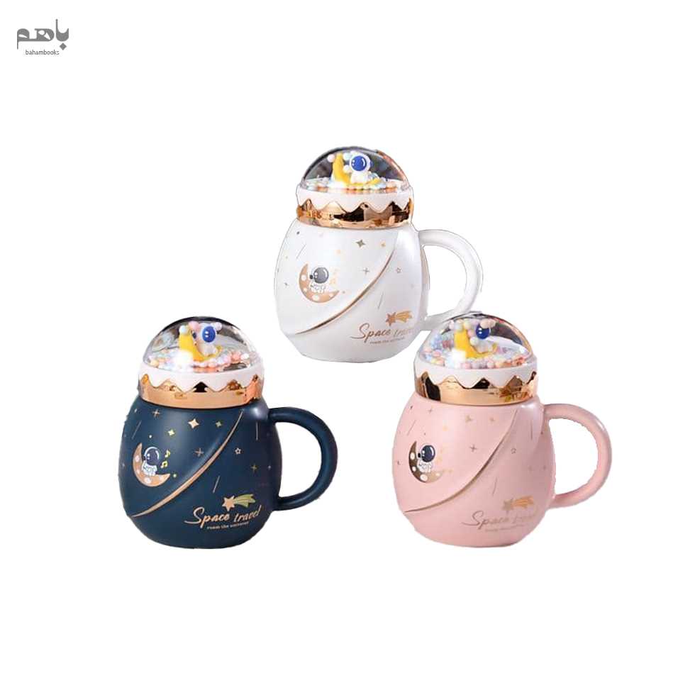 ماگ مدل درب‌دار طرح برفی کد 463 - 1