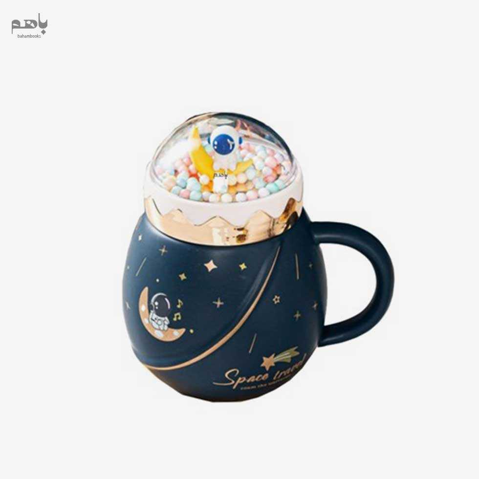 ماگ مدل درب‌دار طرح برفی کد 463