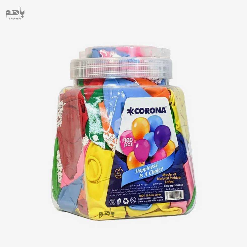 بادکنک کرونا رنگ جور چاپ‌دار