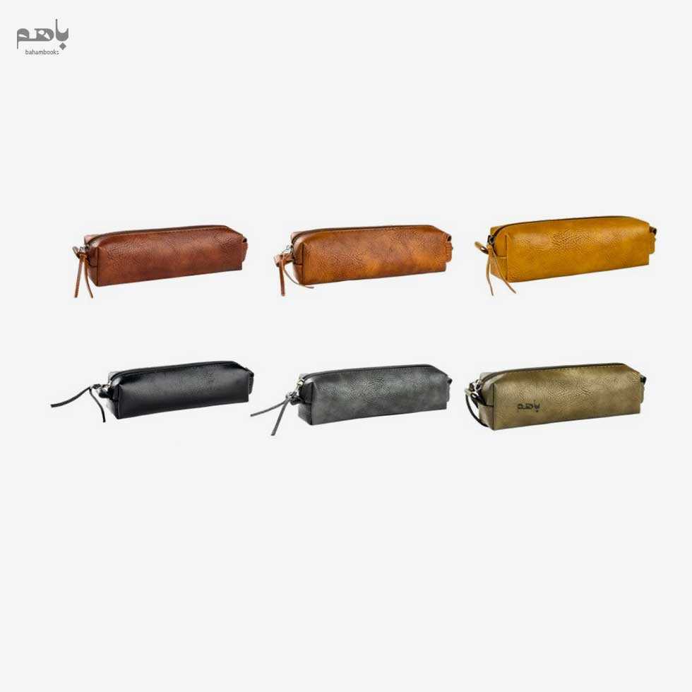 جامدادی تک زیپ مکعبی متوسط لیام چرم کد 3097 - 0