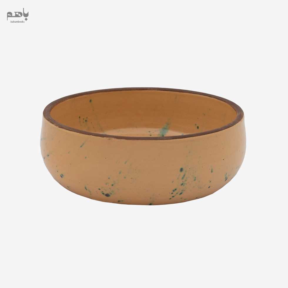 کاسه سفال ثریا رنگ کرمی سایز 5 - 0