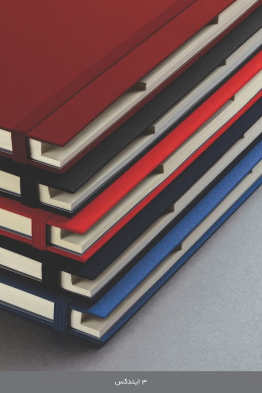 دفتر یادداشت لاتن مدل TRIPLE رنگ زرشکی کد LN96112