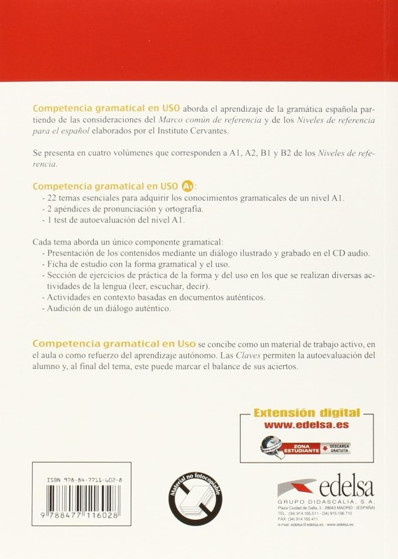 Competencia gramatical en uso A1 - 1