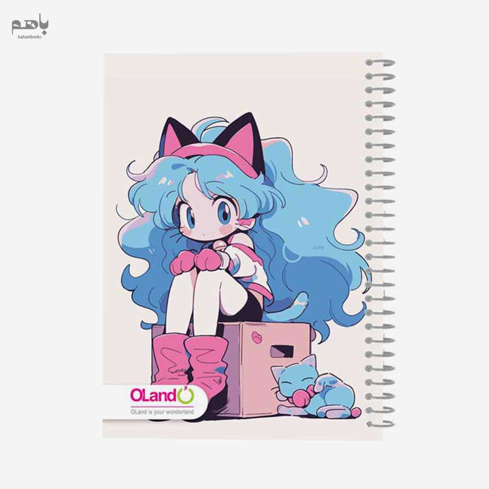 دفتر الند مدل کیوتی طرح دار سیمی مجلد 40 برگ