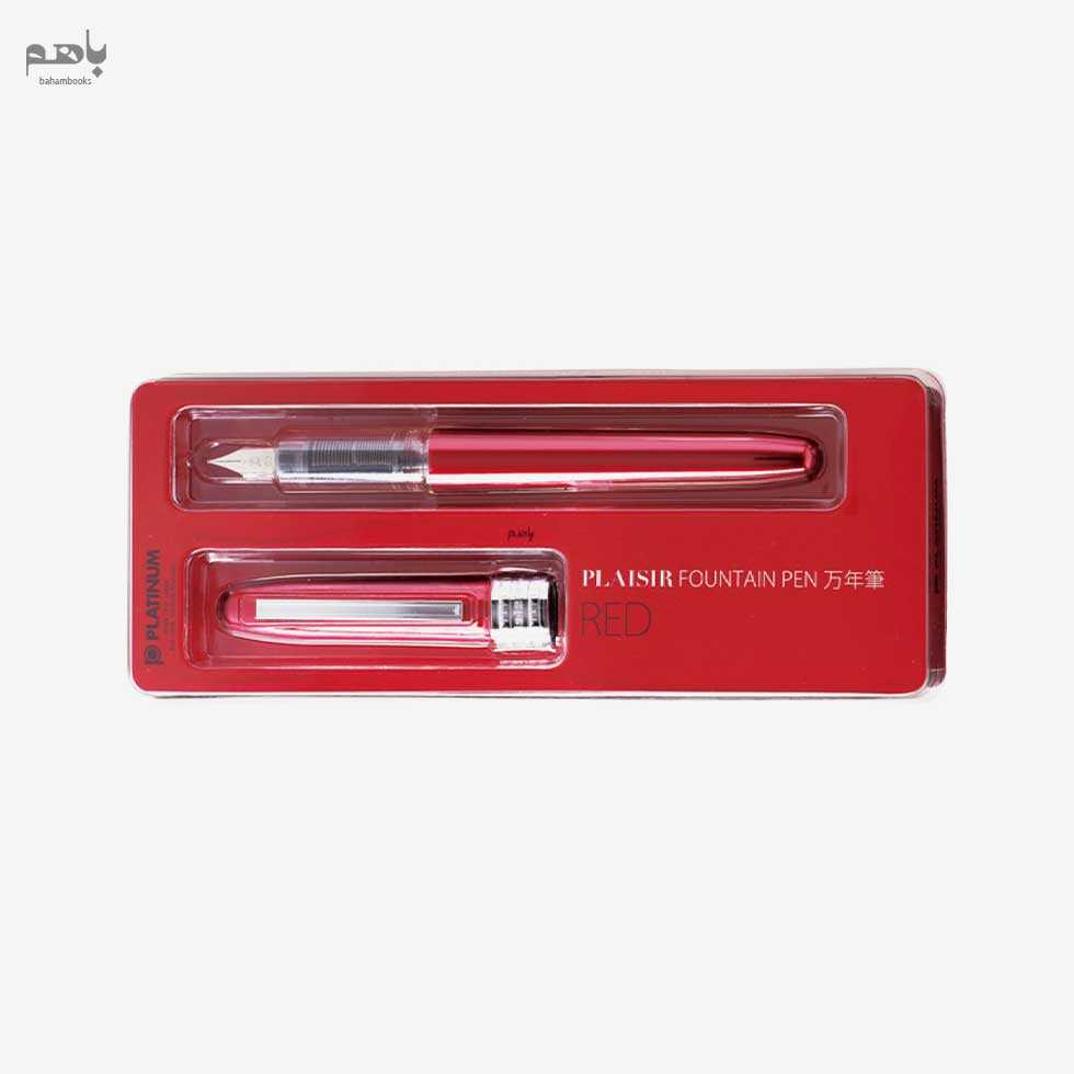 خودنویس پلاتینوم مدل پلیسیر جی پک رنگ قرمز سرقلم M