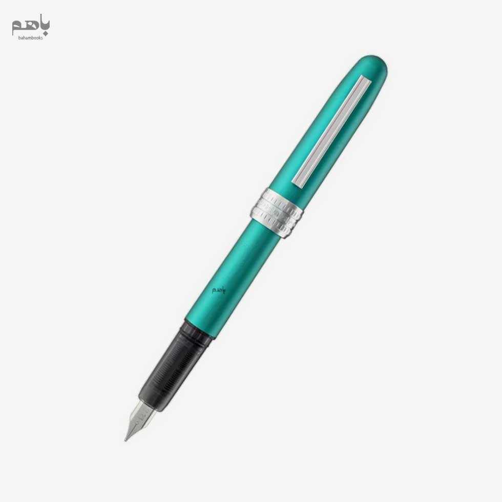 خودنویس پلاتینوم مدل پلیسیر رنگ سبز آبی سرقلم M - 1