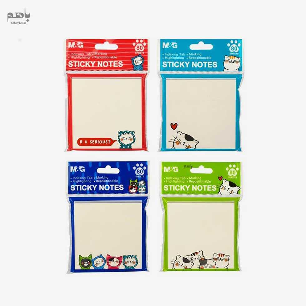 استیکی نوت ام اند جی مدل گربه 80 برگ کد YS377