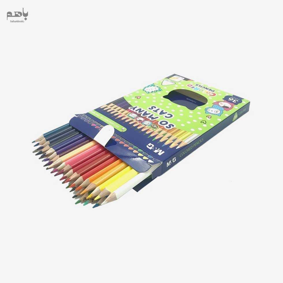 مداد رنگی ام اند جی مدل 3so many cats وجهی 36 رنگ جعبه مقوایی کد AWP343A3 - 0