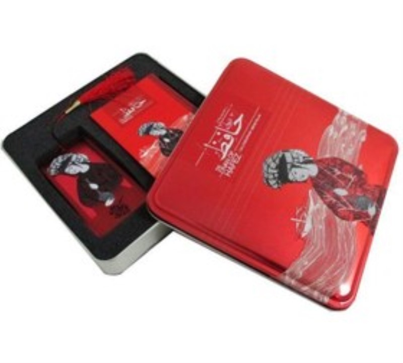 دیوان حافظ هراه بوک مارک با جعبه فلزی