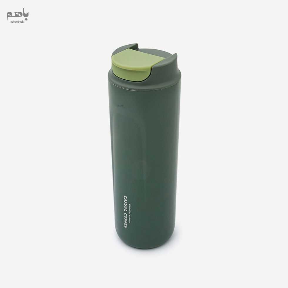 فلاسک پینکا مدل فرنچ پرس دار رنگ سبز سایز 470 میل کد PJ3636