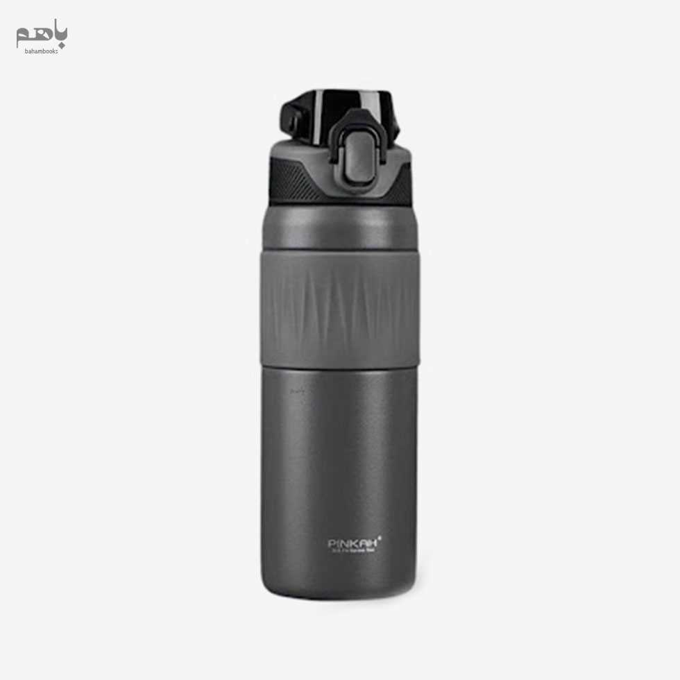 قمقمه پینکا مدل نی دار رنگ طوسی سایز 700 میل کد PJ3639