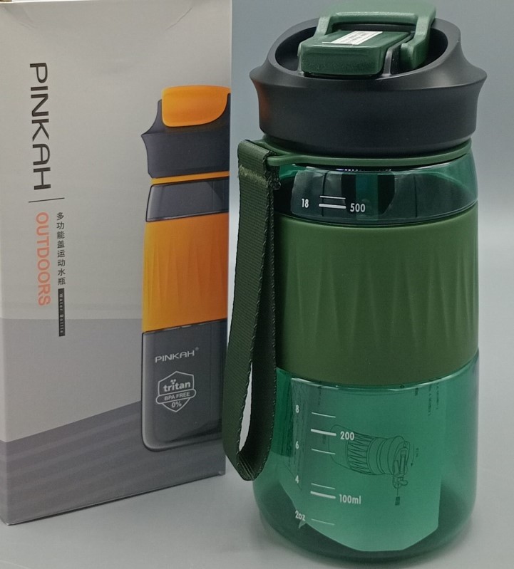 قمقمه پینکا مدل 2 قفله رنگ سبز سایز 580 میل کد PJ766 - 0