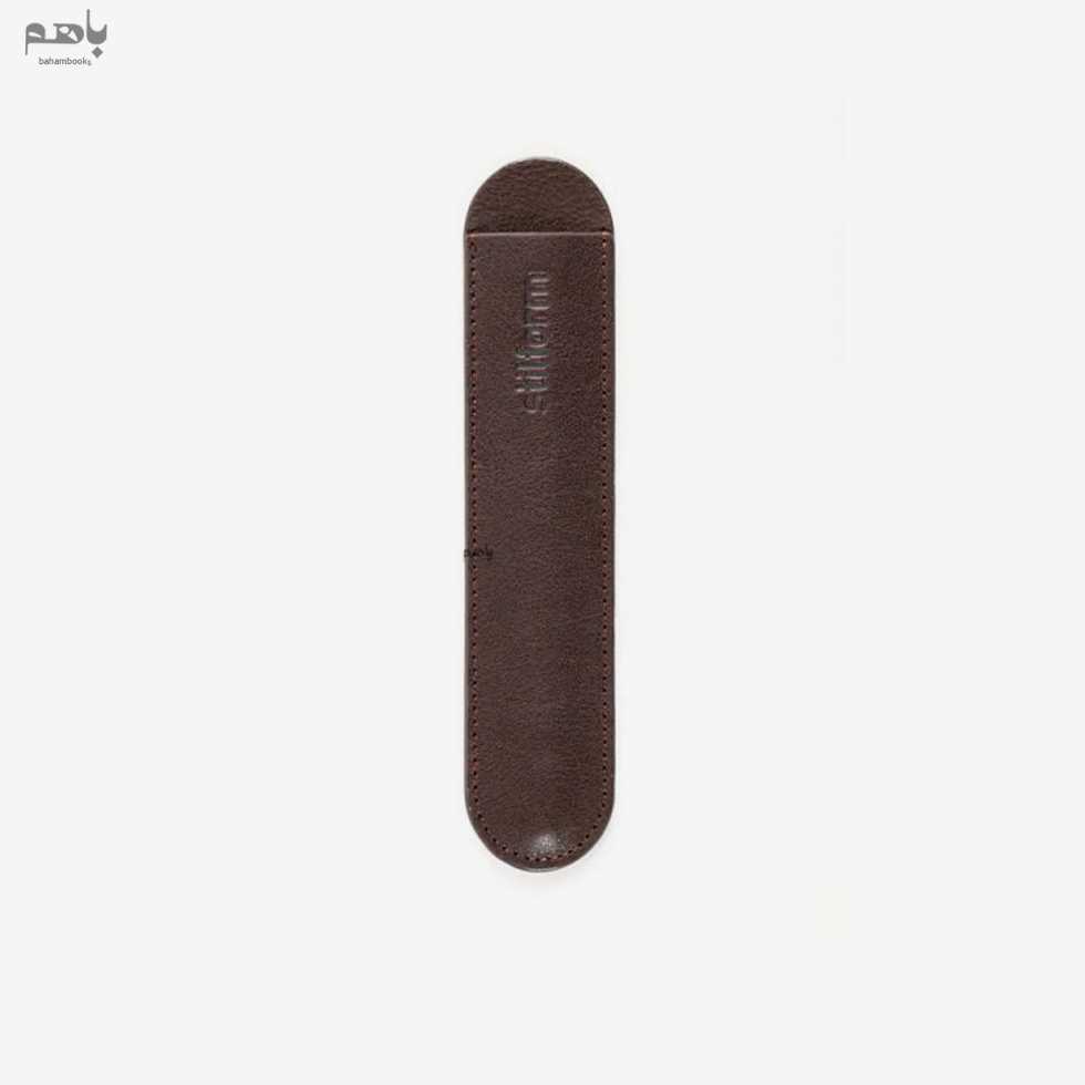 جاقلمی استیل فرم چرمی رنگ فندقی