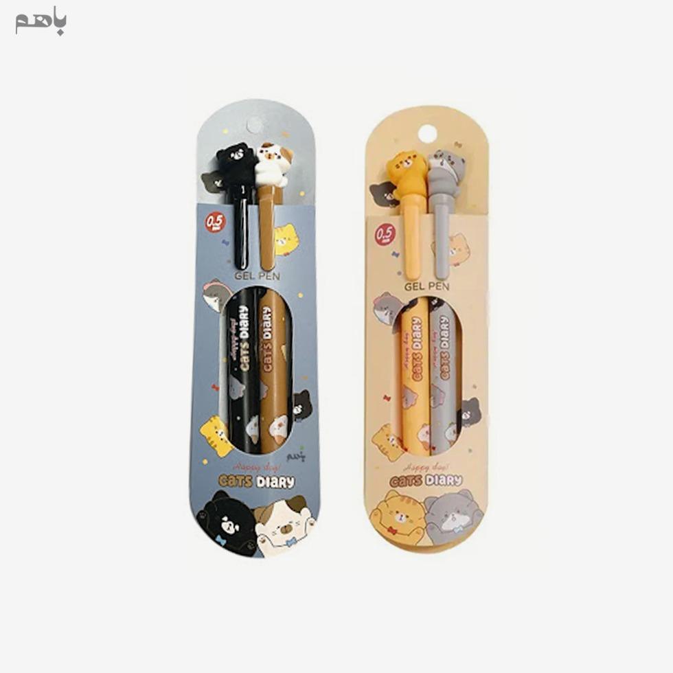 روان نویس 2 قلو کوکی طرح گربه کد 8081