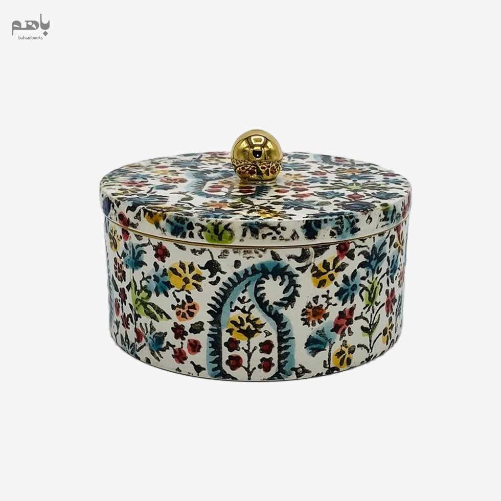 جعبه دایره سایز کوچک طرح گل ریز - 0