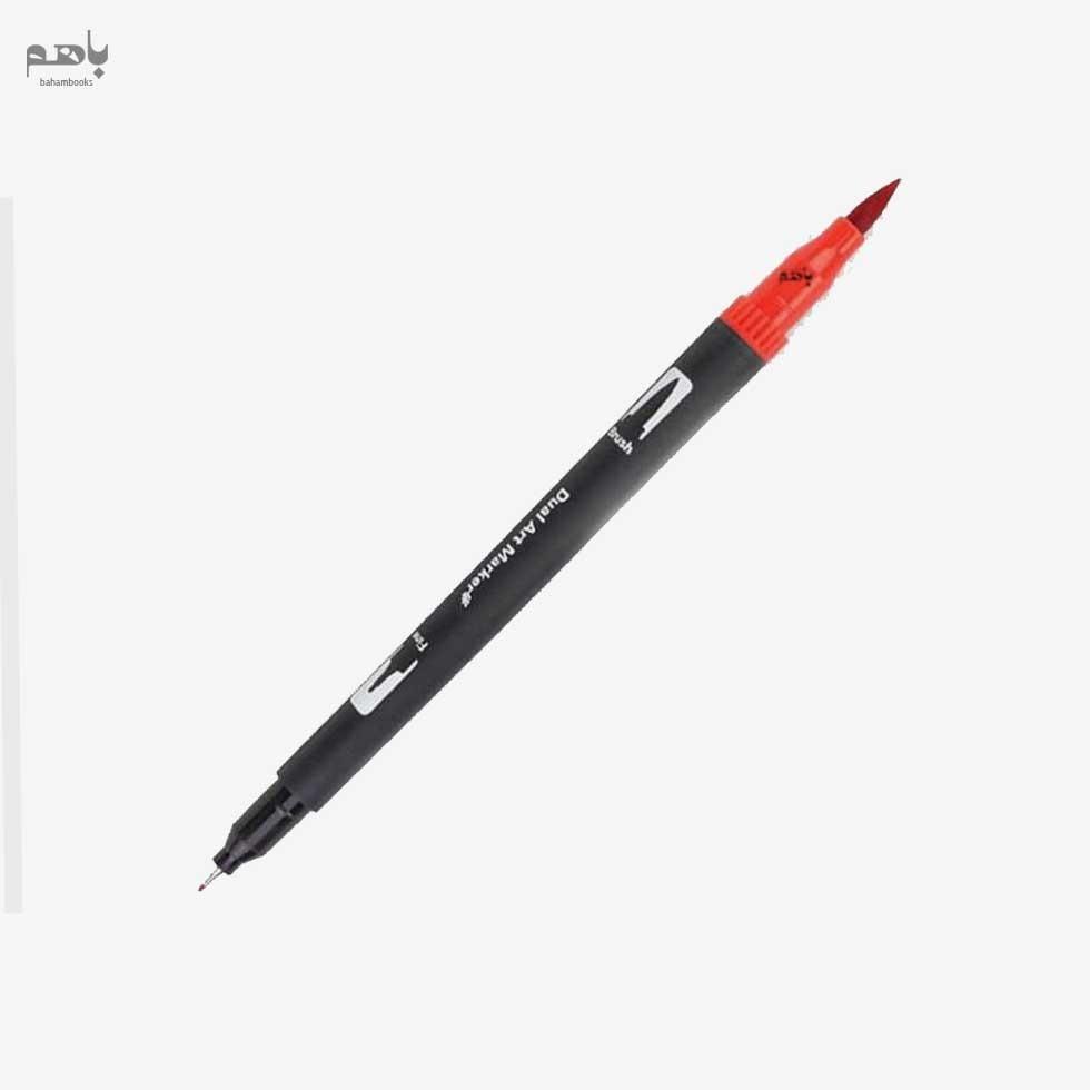 ست ماژیک و روان نویس 2 سر 6 عددی رنگ تناژ قرمز کد 064