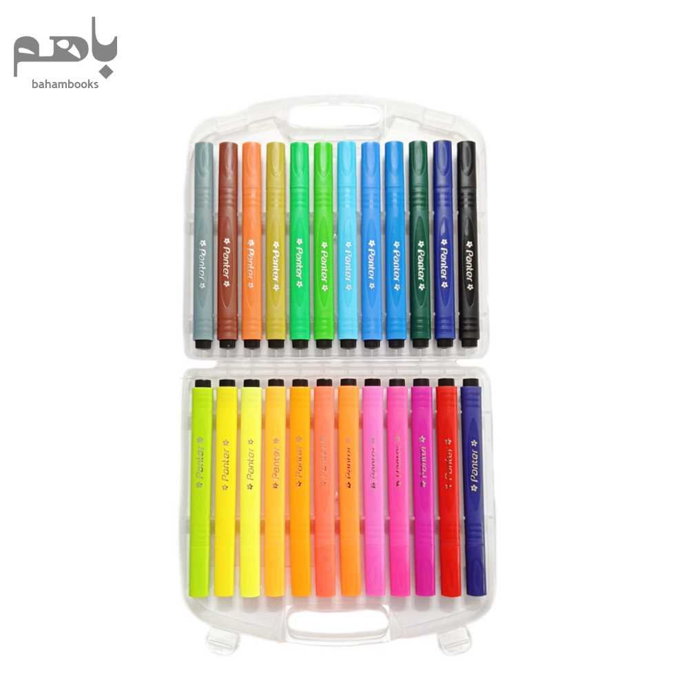 ماژیک براش کویلو مدل 2 سر بدنه سفید رنگ نارنجی روشن کد 208 - 1