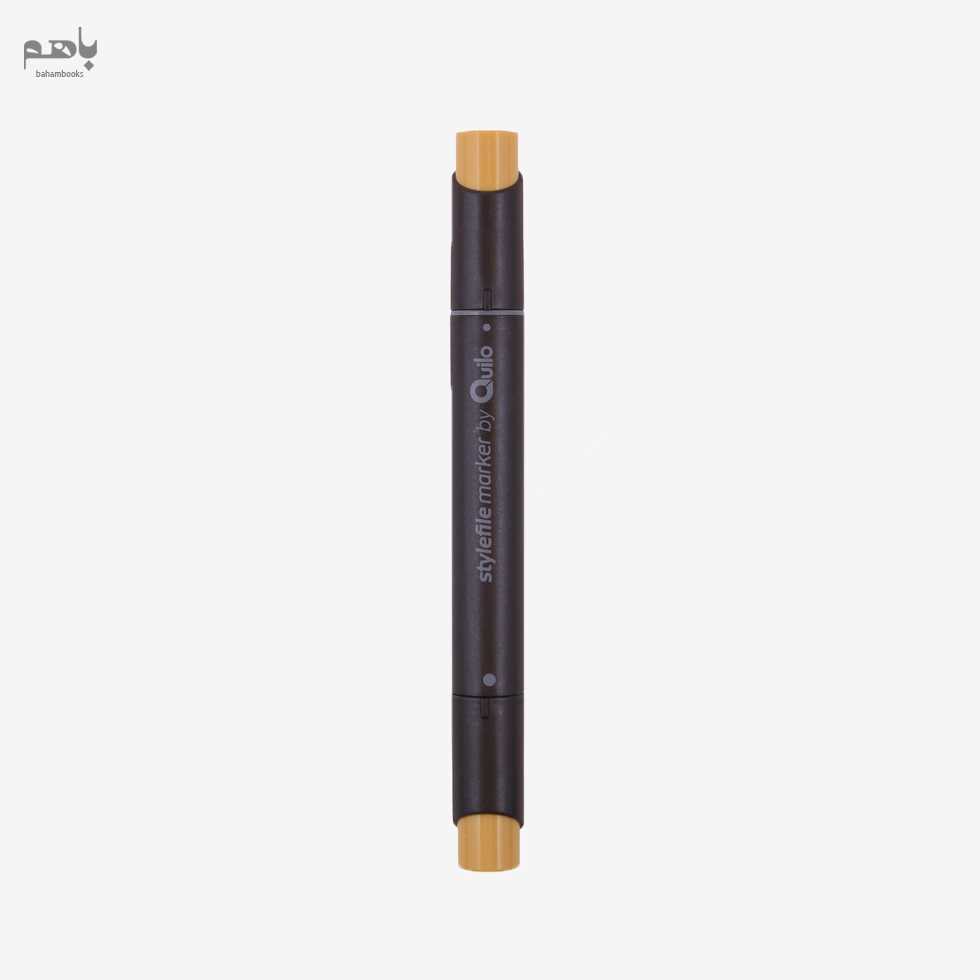 ماژیک براش کویلو مدل 2 سر بدنه سفید رنگ زرد تیره کد 162