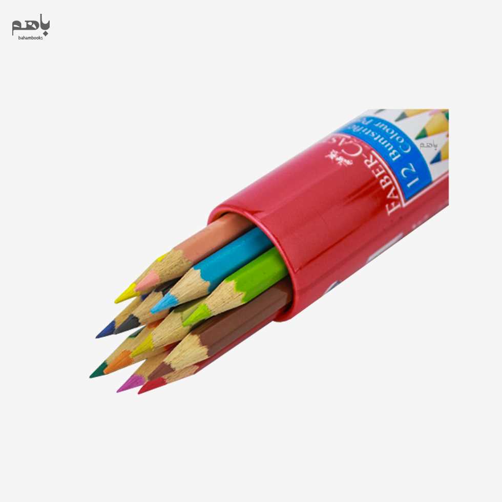 مداد رنگی فابرکاستل 12 رنگ فلزی استوانه ‌ای 115826 - 1